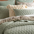 Renee Taylor Coverlet Diamante Quilted Cotton Reversible Set Juniper